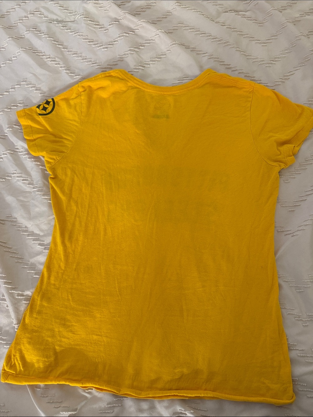 Majestic Gold Pittsburgh Steelers Fan V-Neck Tee - Picture 5 of 6